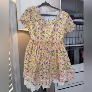 SweetHoney Yellow and Pink Floral Dress